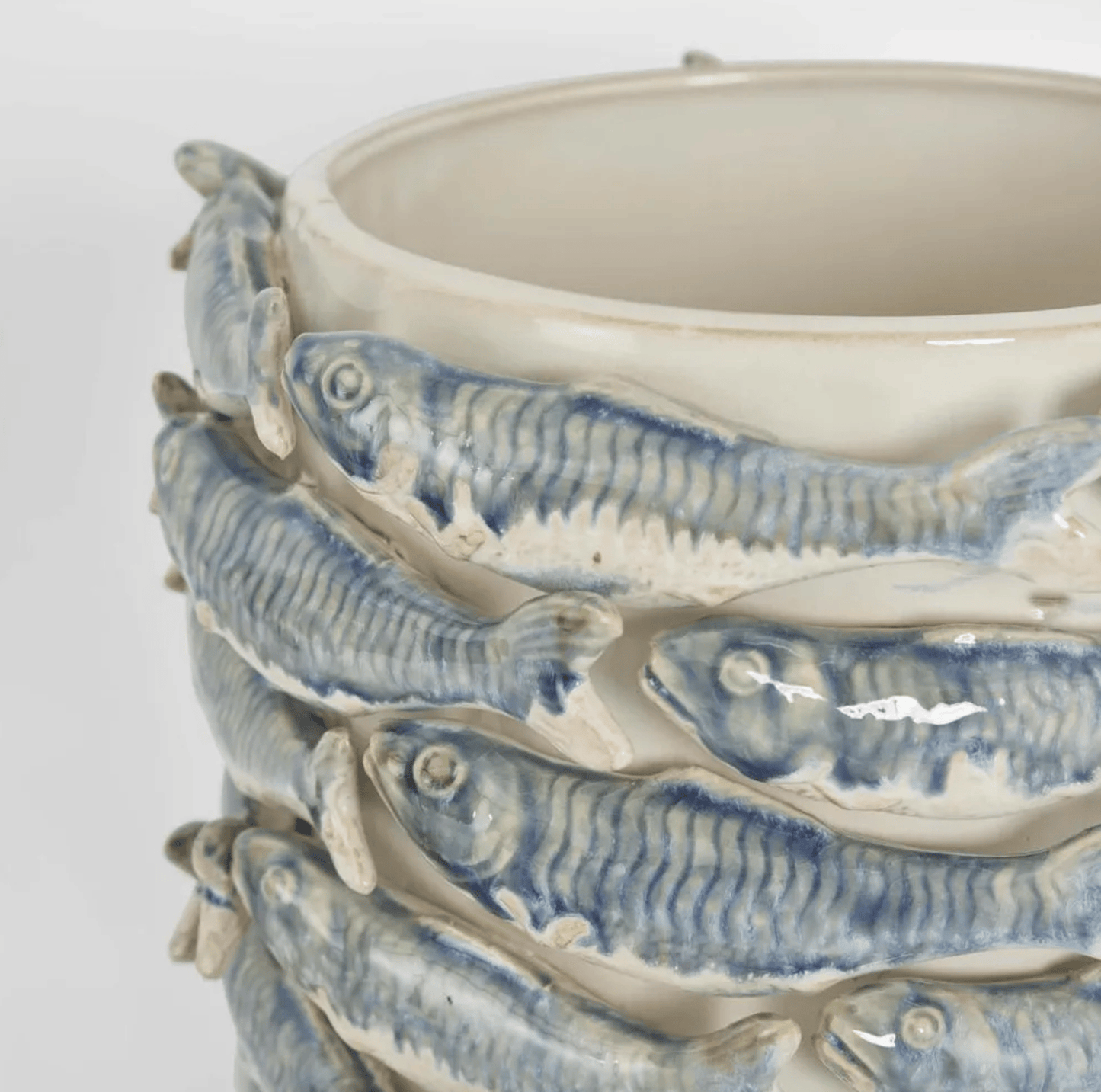 Coastal Sardine Column Vase