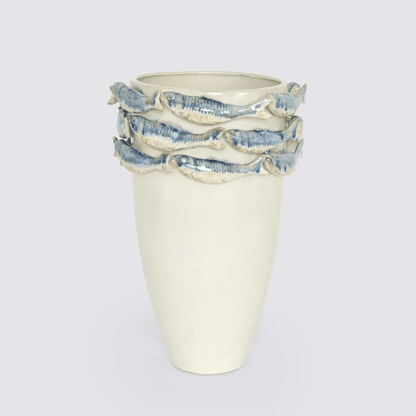 Coastal Sardine Minimalist Vase