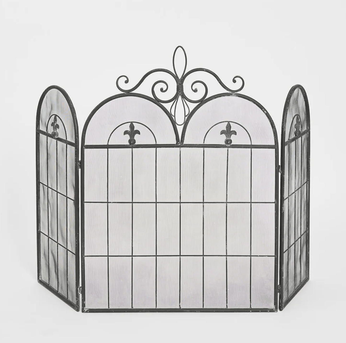 Fleur de Lys Firescreen - Black