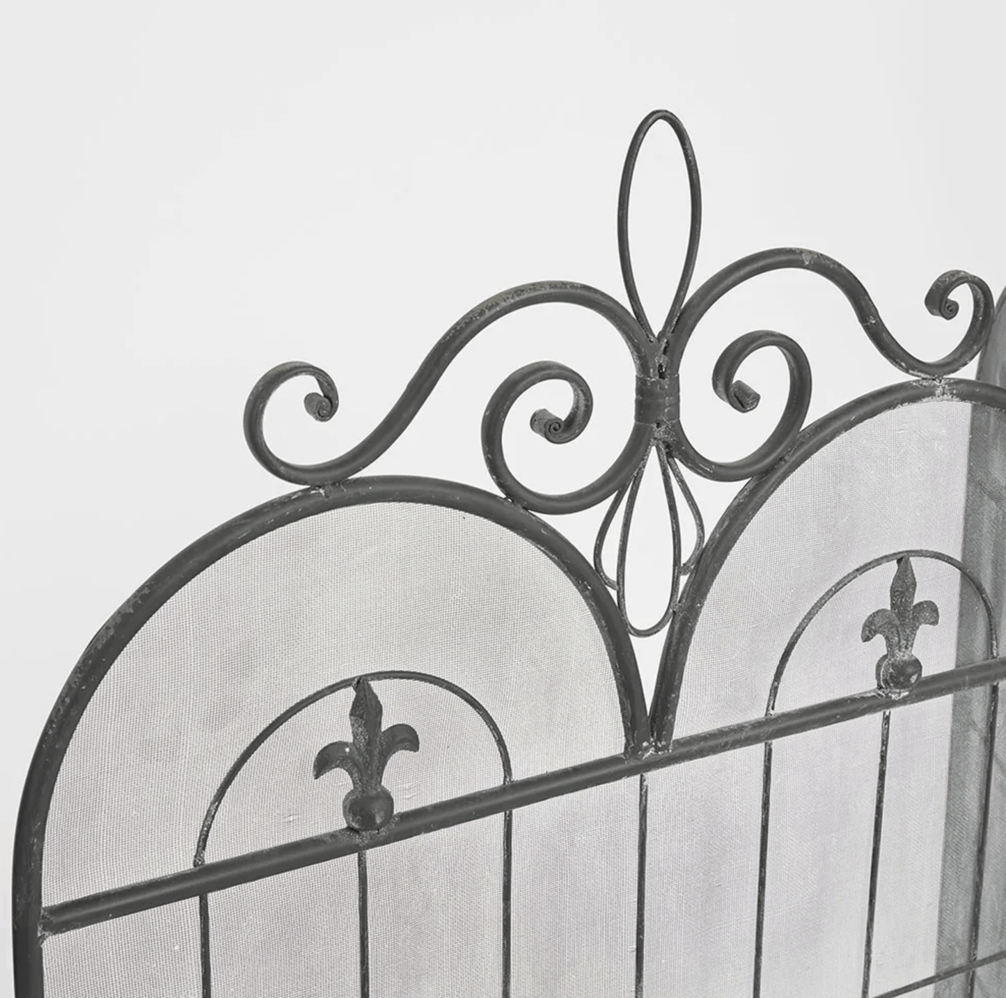 Fleur de Lys Firescreen - Black