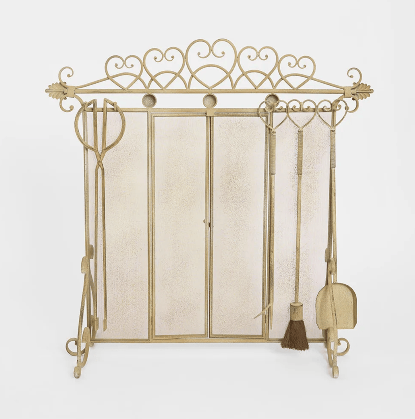 Amour Firescreen with Tools - Gold