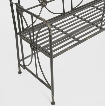 Ivy Garden Bench - Foldable Black
