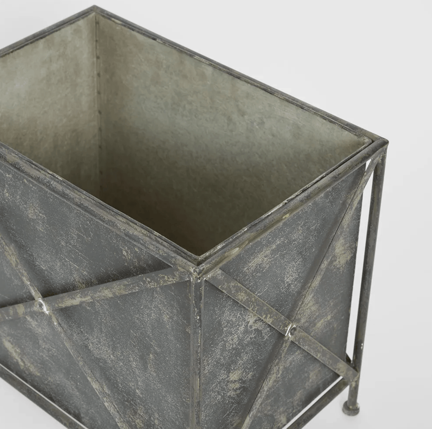 Antique Zinc Planter Set
