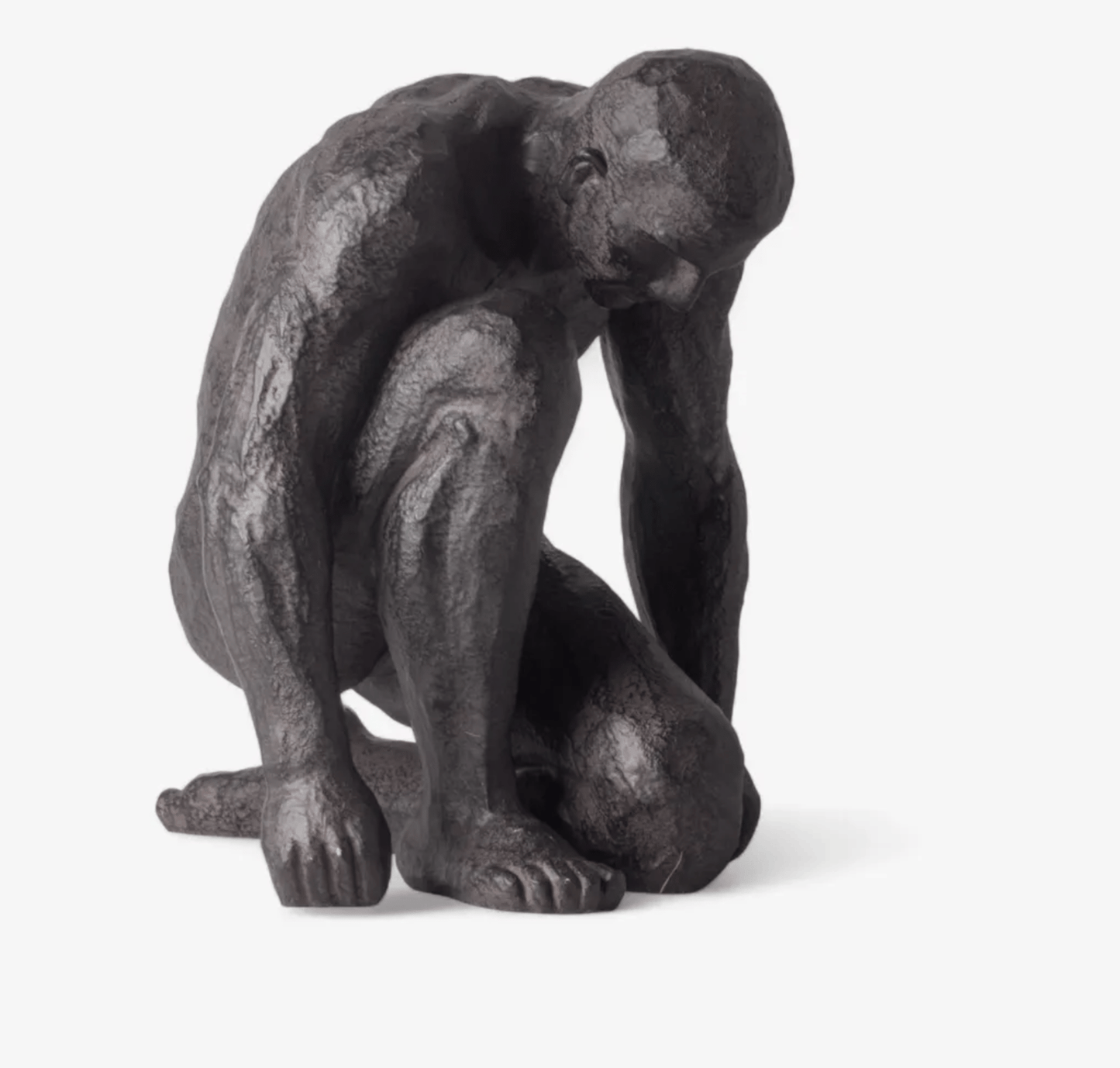 Crouching Man Sculpture