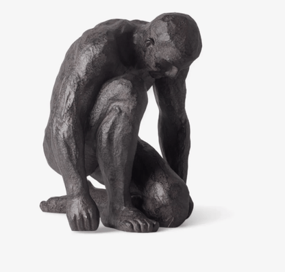 Crouching Man Sculpture