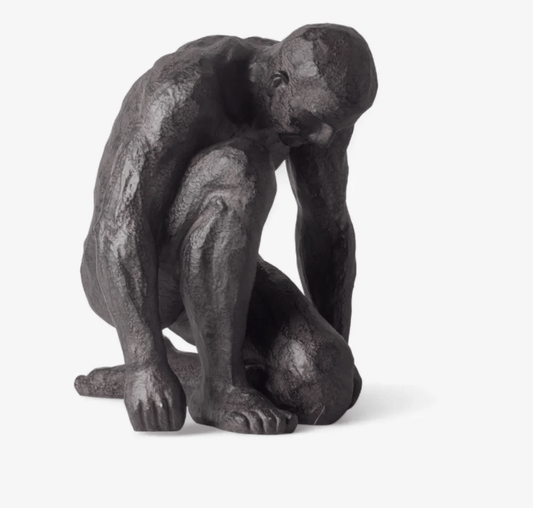 Crouching Man Sculpture