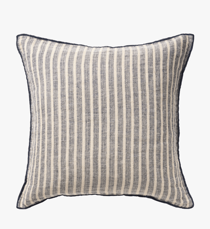 Indigo Stripe Linen Cushion