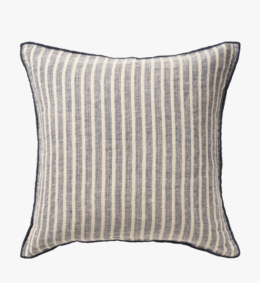 Indigo Stripe Linen Cushion