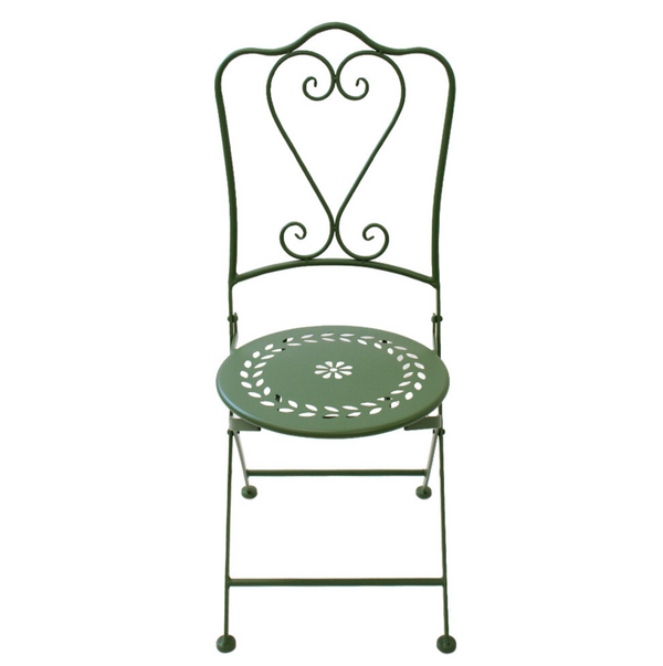 Set of 2 green scroll folding chair - HAROLDS