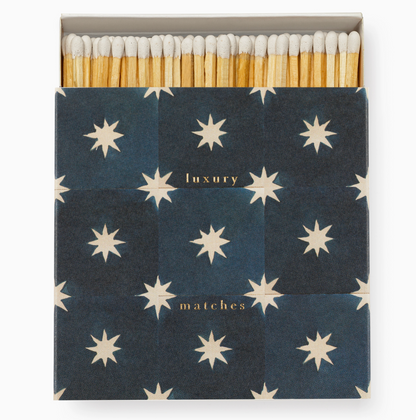 Navy Star Tile Square Matchbox