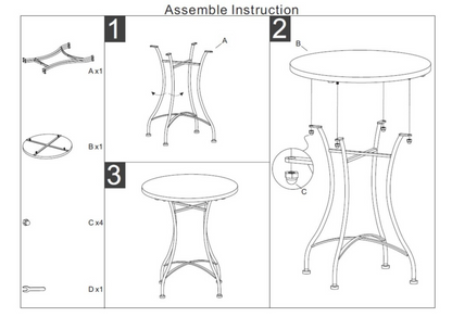 Cafe Table - French Green