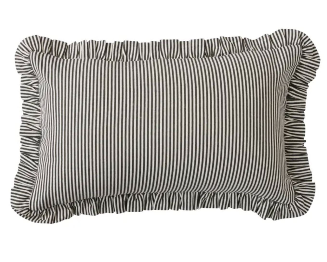Cotton Cushion - Black and Ivory