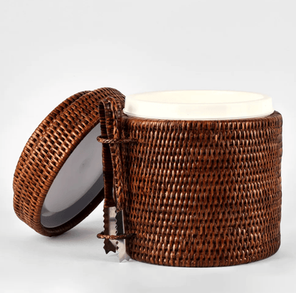 Handwoven Rattan Ice Bucket