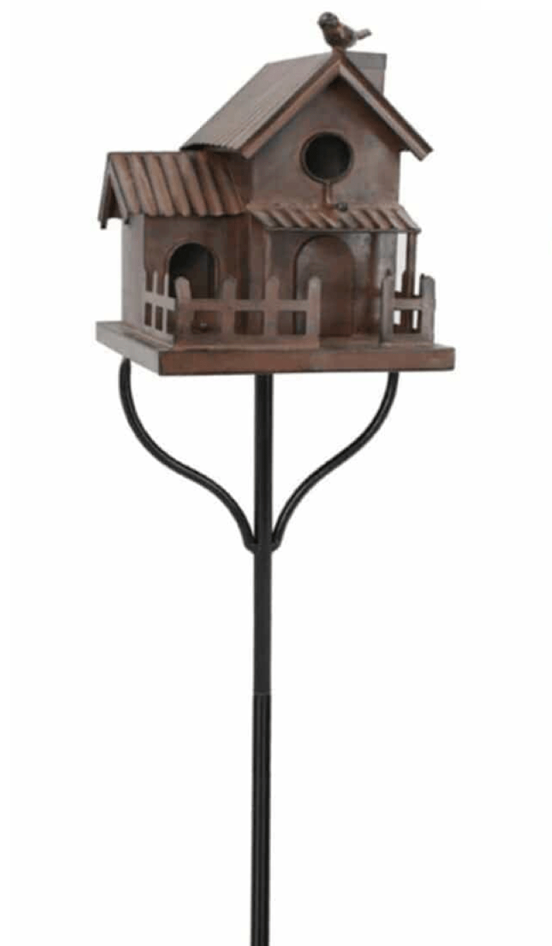 Double Storey Birdhouse Stake