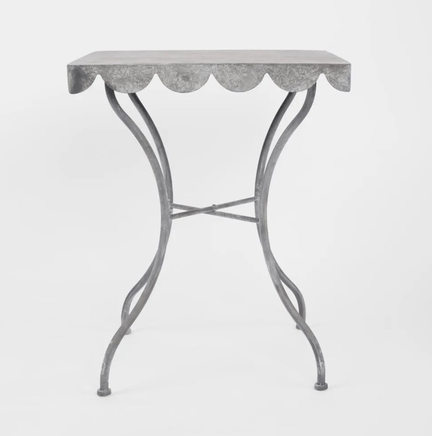 Scalloped Zinc Bistro Table