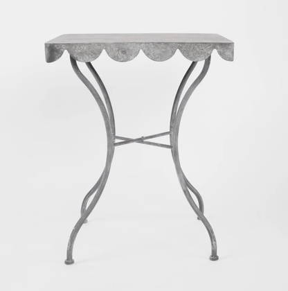 Scalloped Zinc Bistro Table