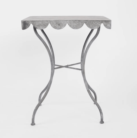 Scalloped Zinc Bistro Table