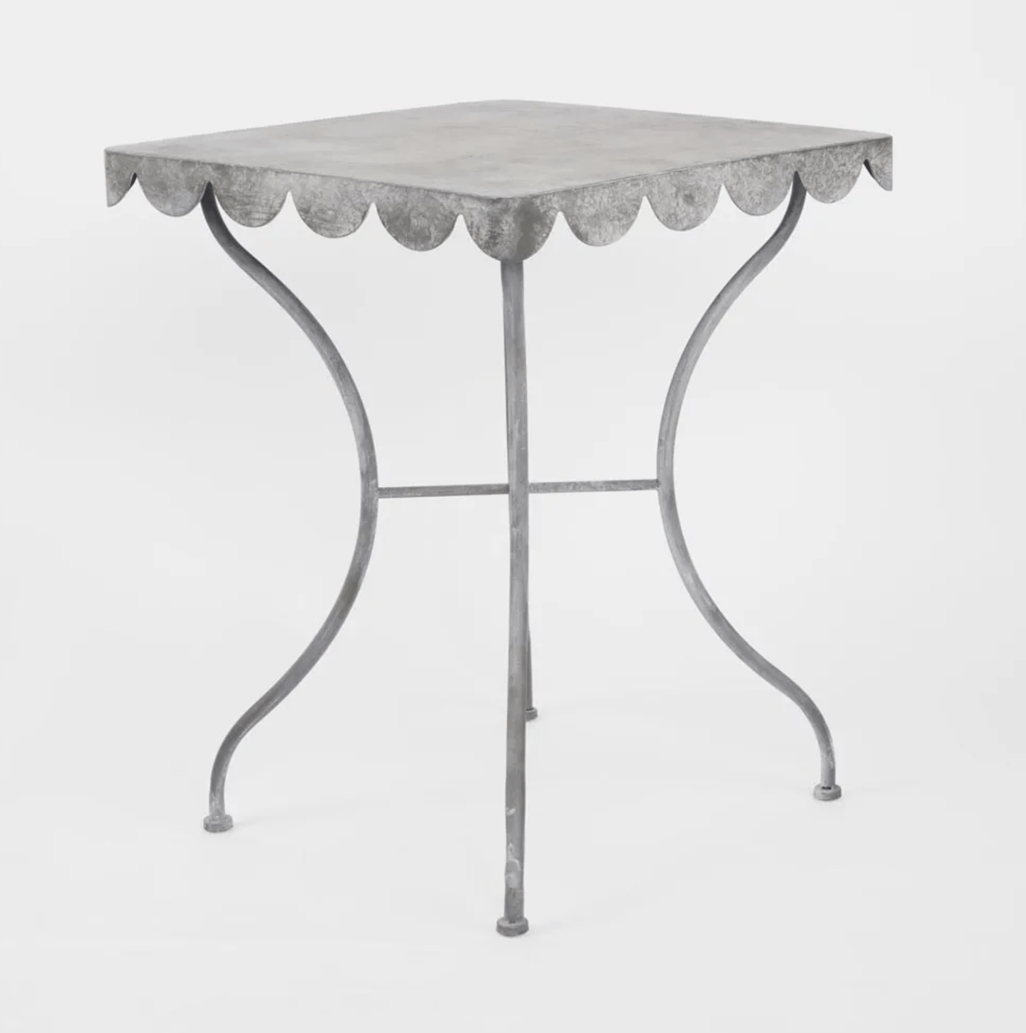 Scalloped Zinc Bistro Table
