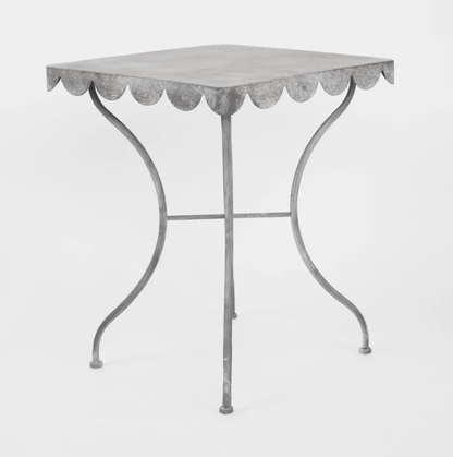 Scalloped Zinc Bistro Table