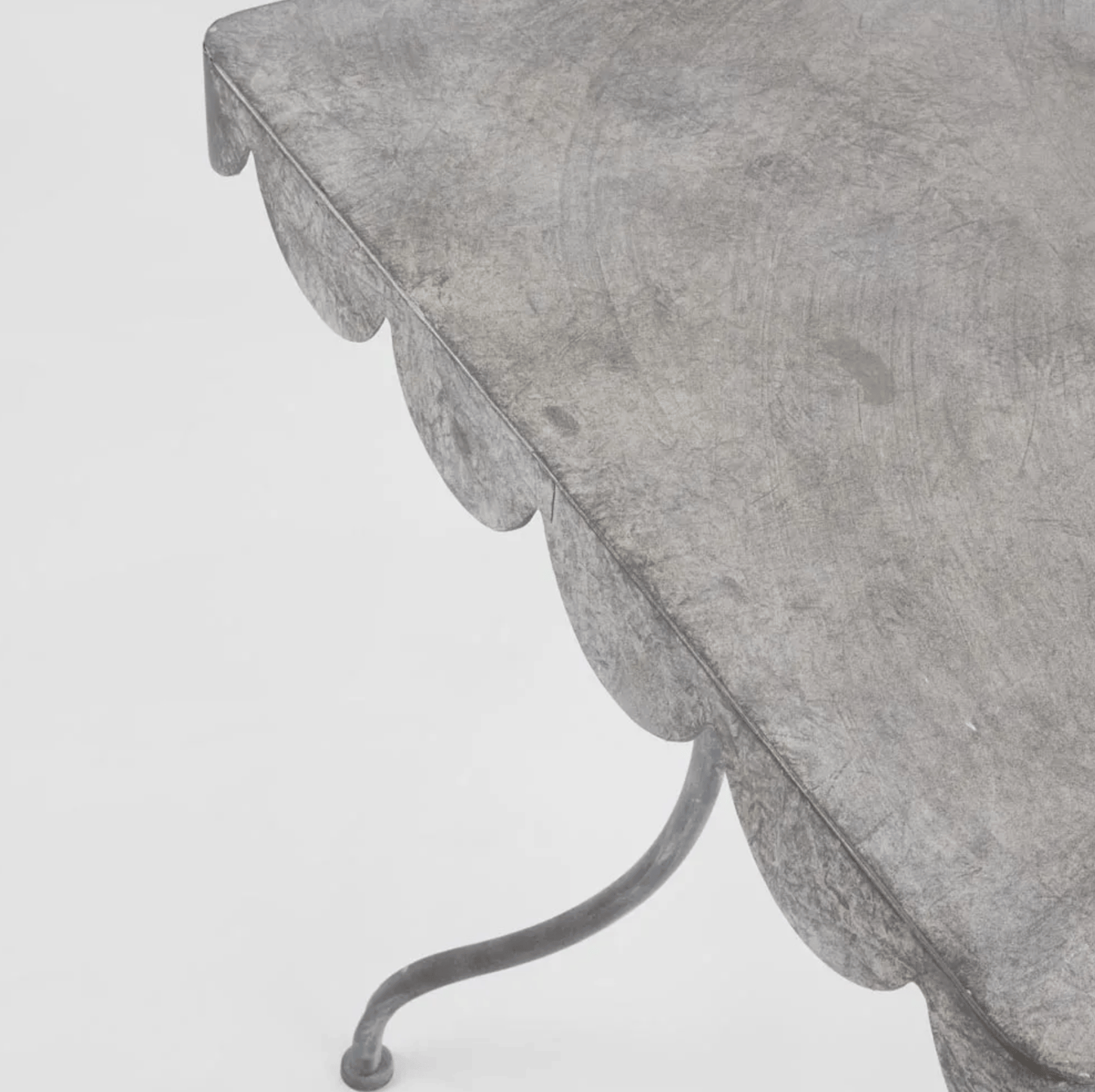 Scalloped Zinc Bistro Table