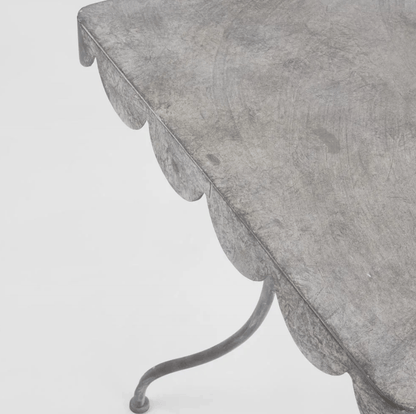 Scalloped Zinc Bistro Table