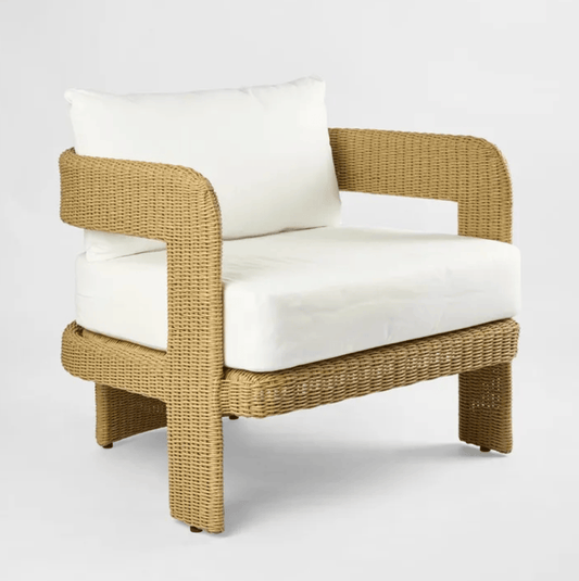 Twisted Wicker Outdoor Armchair