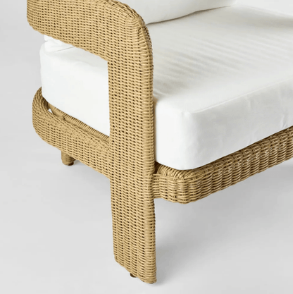 Twisted Wicker Outdoor Armchair