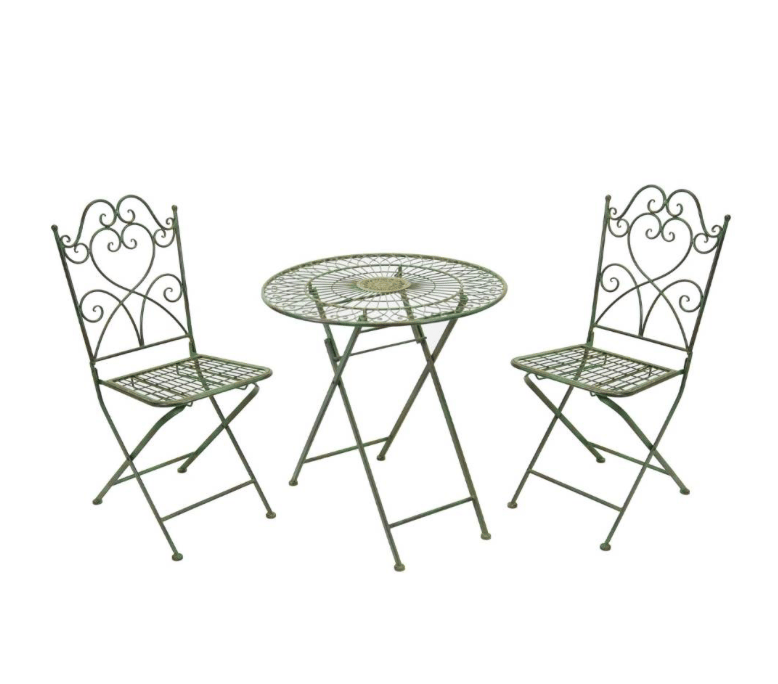 Orangerie Folding Iron Table - Green