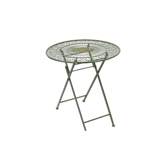 Orangerie Folding Iron Table - Green