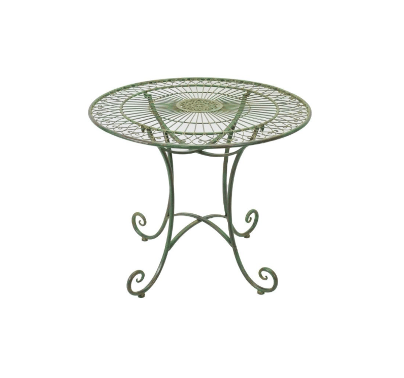 Orangerie Folding Iron Table - Green