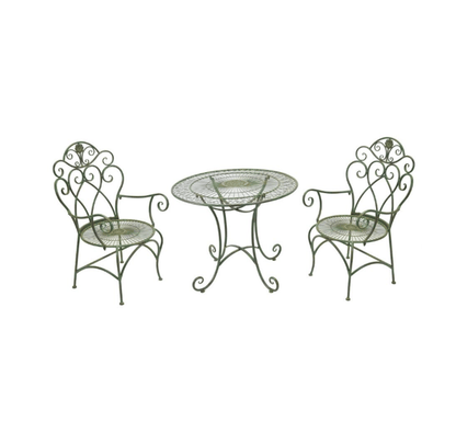 Orangerie Folding Iron Chairs - Green (Set of Two)