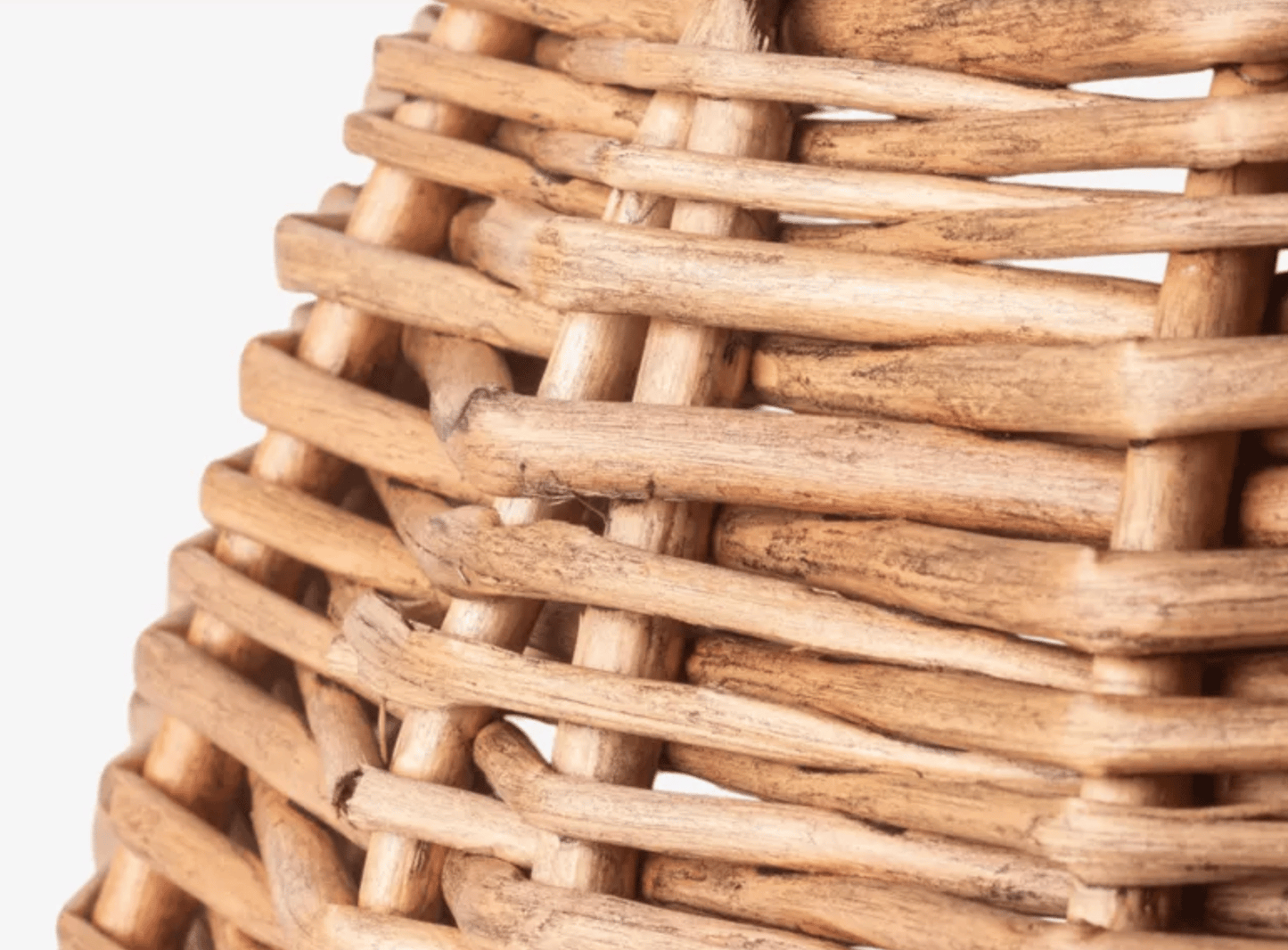 Round Rattan Cloche with Tray