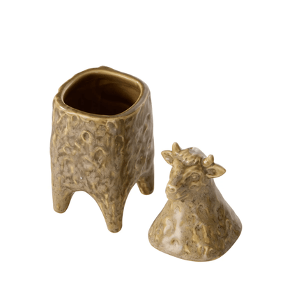 Pastoral Cow Trinket Jar