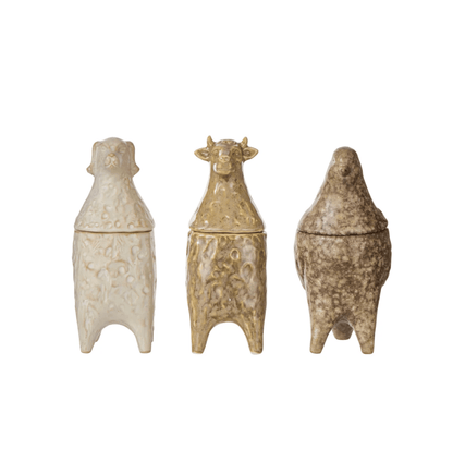 Pastoral Dog Trinket Jar