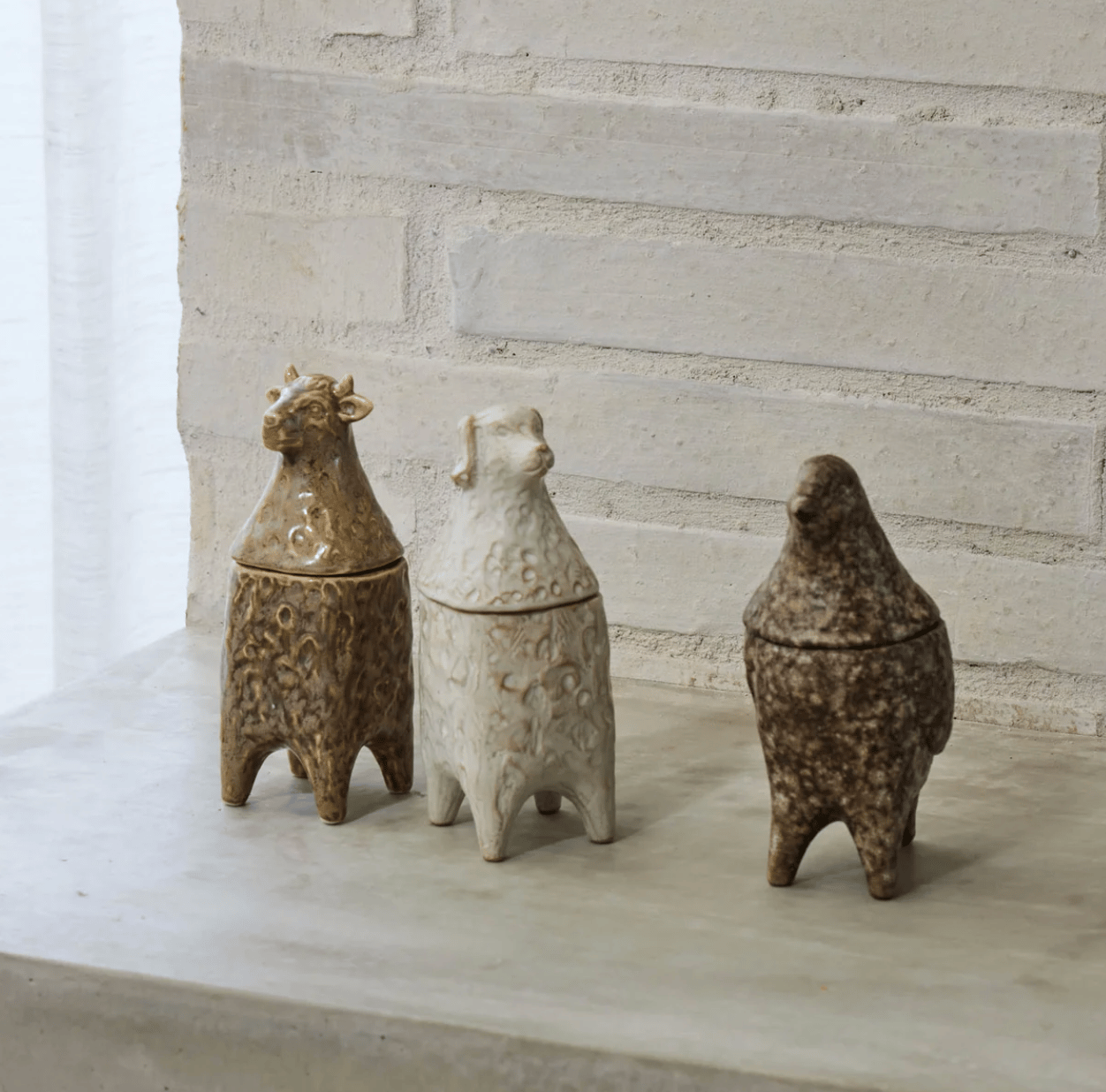Pastoral Dog Trinket Jar