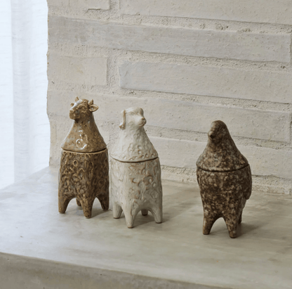 Pastoral Dog Trinket Jar