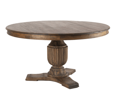 Britannica 150cm Round Outdoor Dining Table - Oiled Brazilian Grey Teak
