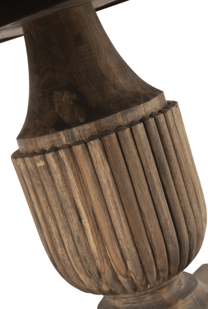 Britannica 150cm Round Outdoor Dining Table - Oiled Brazilian Grey Teak