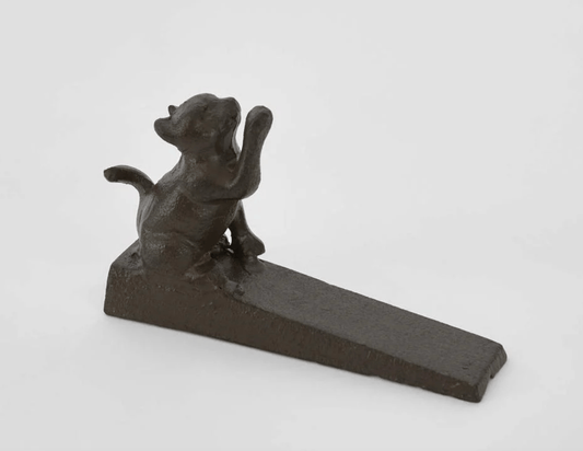 Rustic Cat Door Stop
