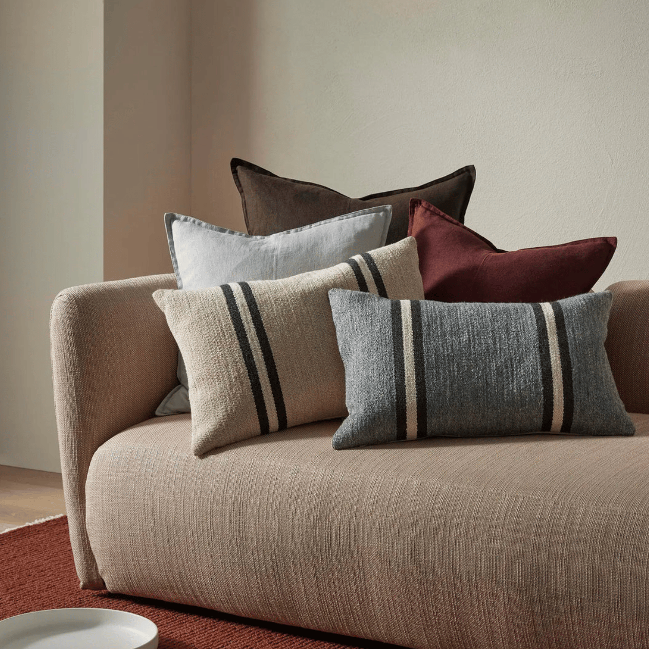 Oyster Stripe Cushion