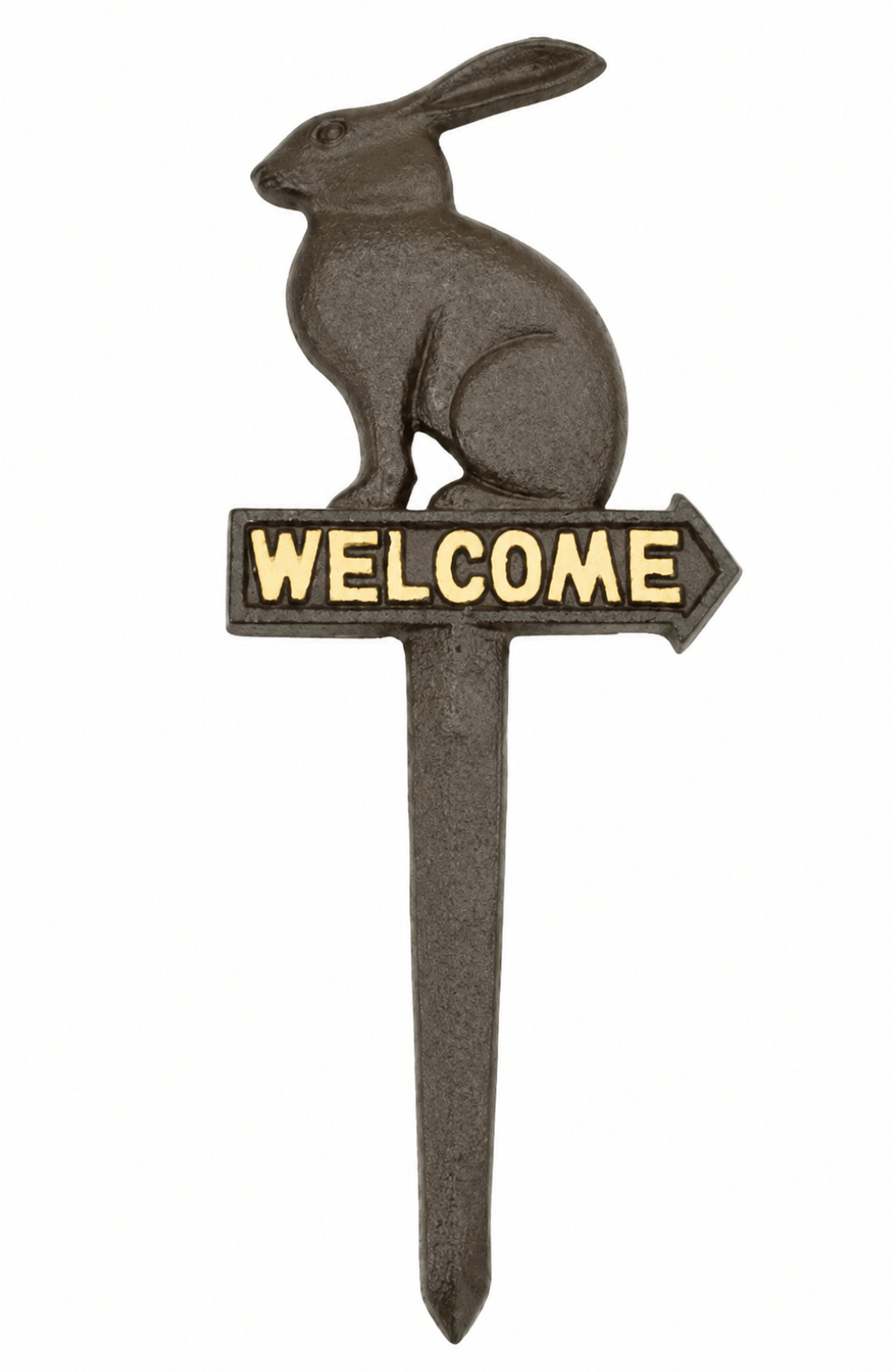 Welcome Hare Garden Stake