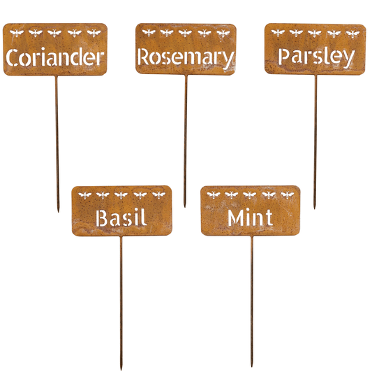 Rust Herb Stakes Set of 5
