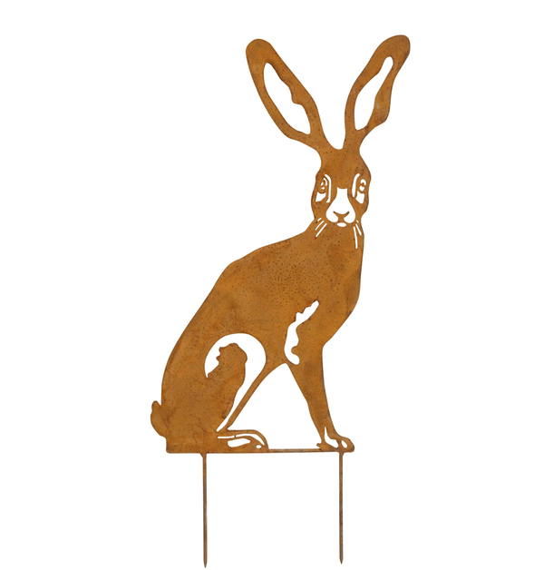 Silhouette Hare Garden Stake