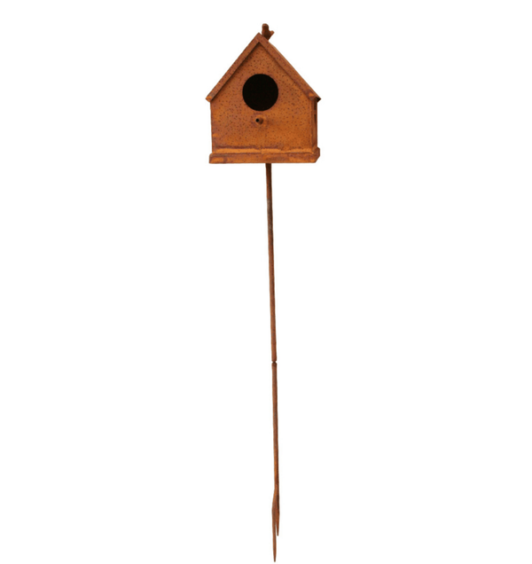 Cottage birdhouse garden stake - HAROLDS
