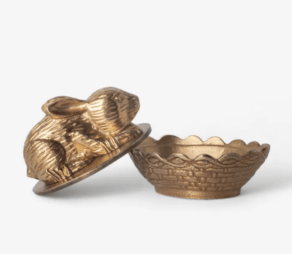 Rabbit Basket Trinket Box