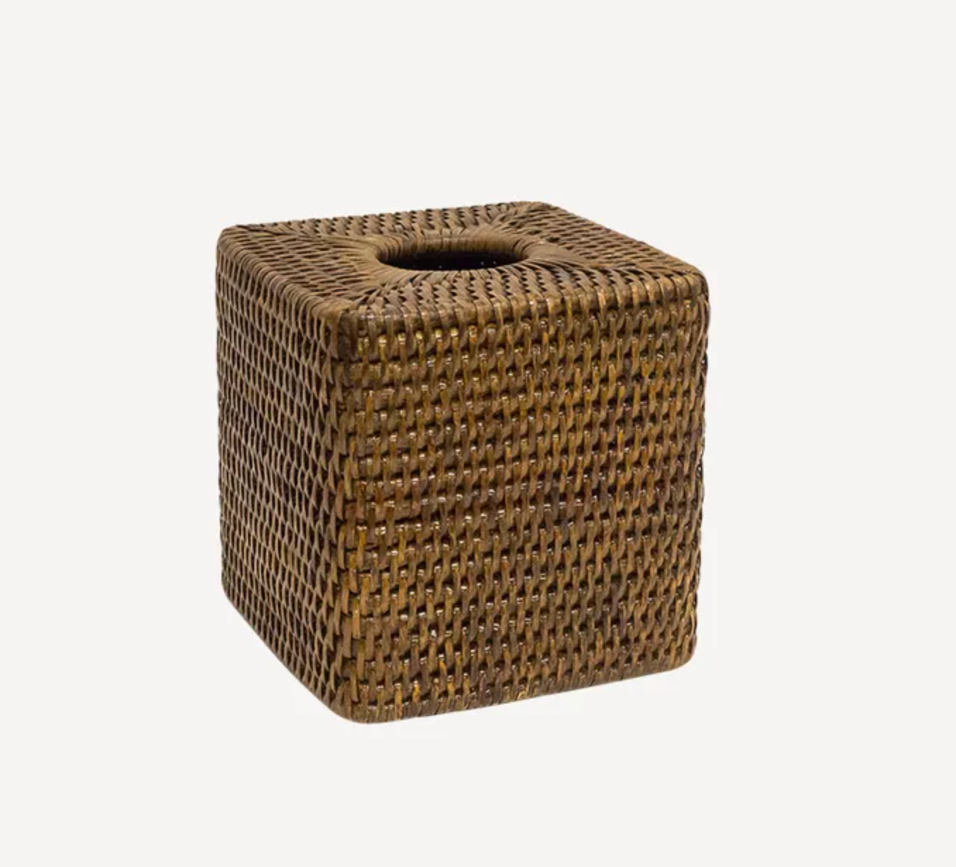 Coco square rattan tissue box
