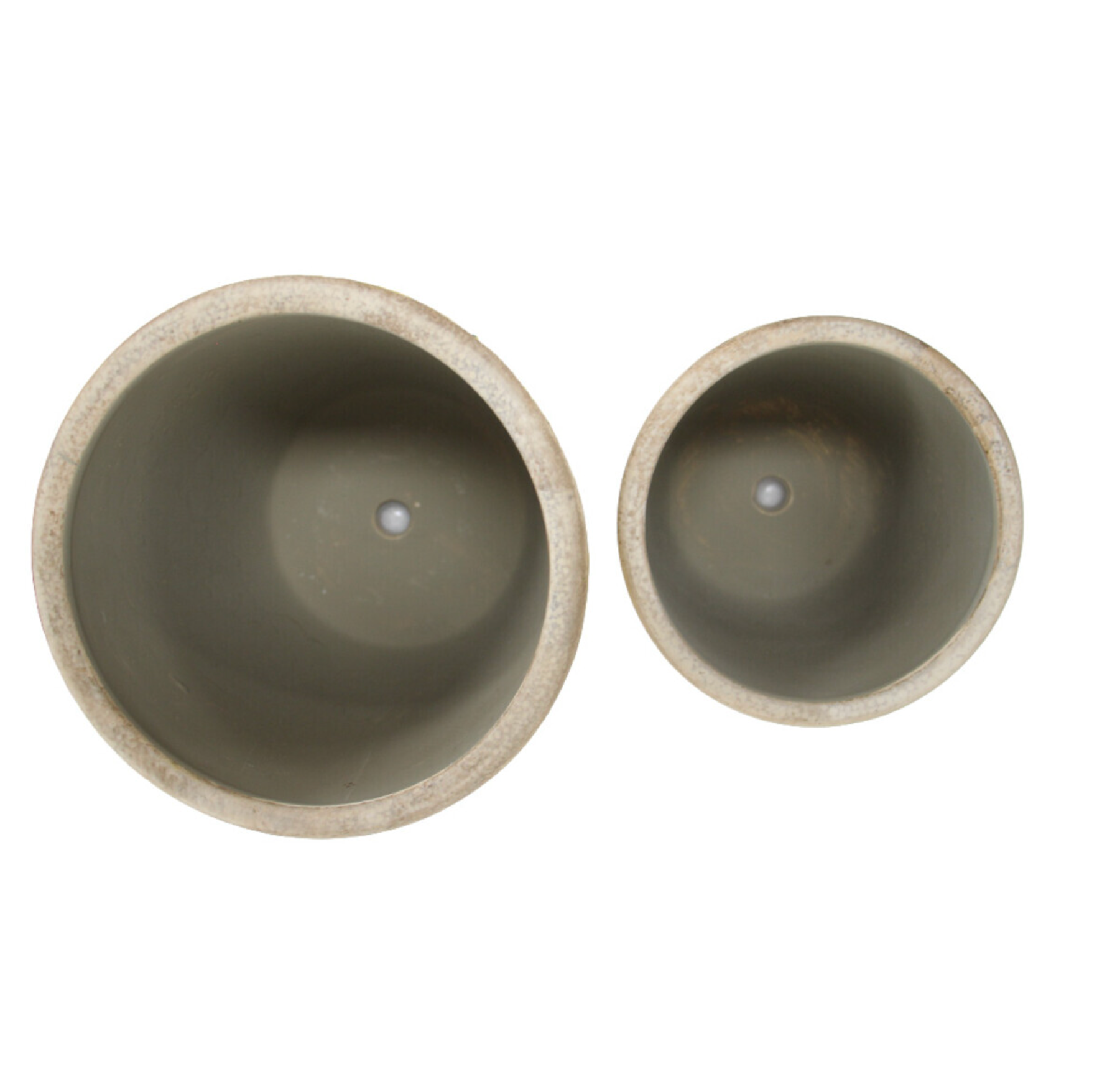 Two Evergreen floral ceramic planters with botanical print