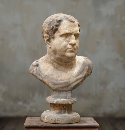 Classical bust, front three-quarter view