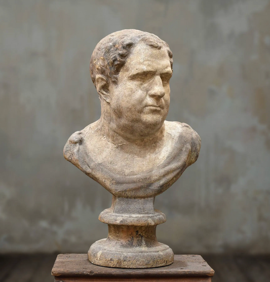 Classical bust, front three-quarter view