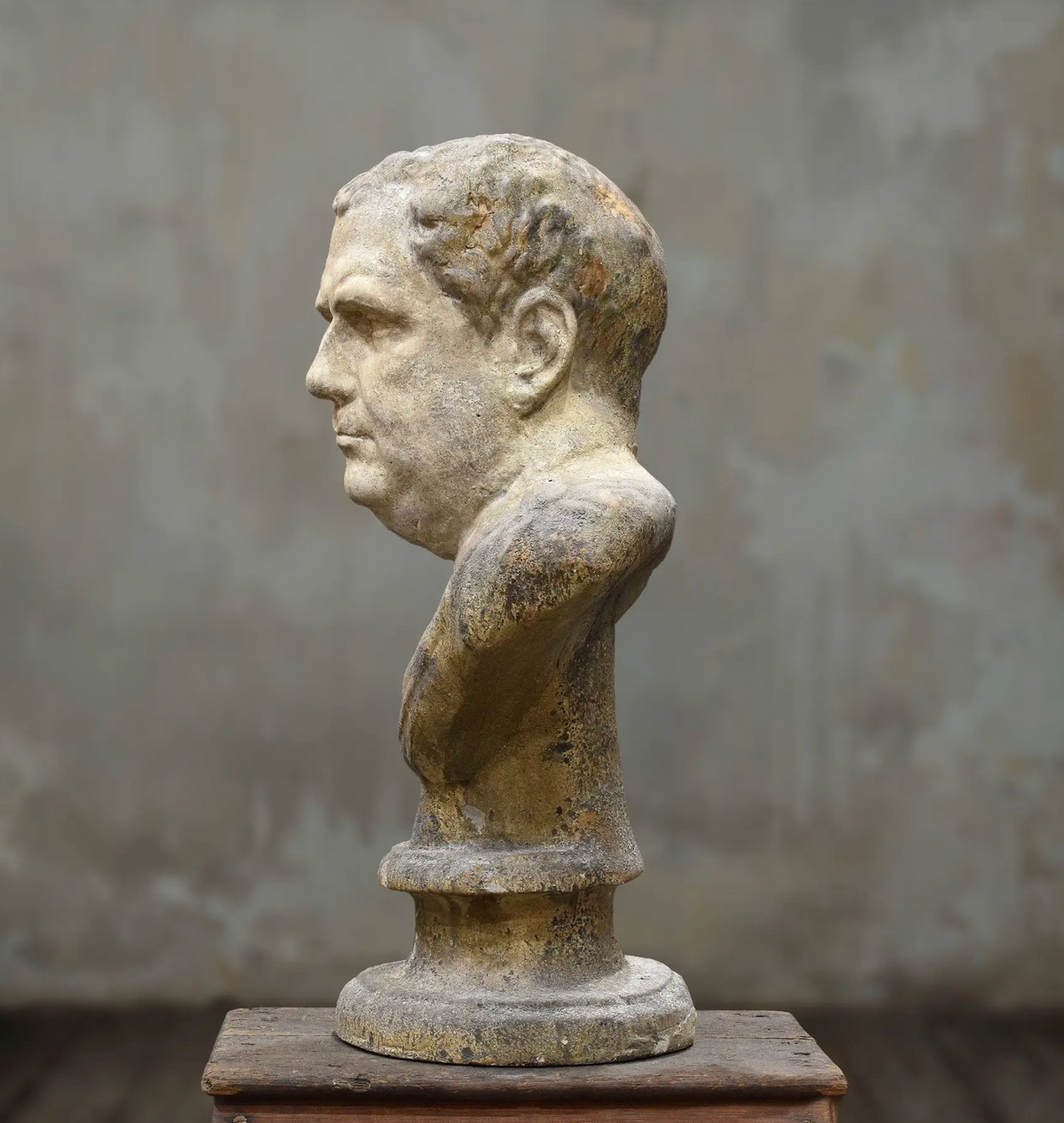 Classical bust, side view